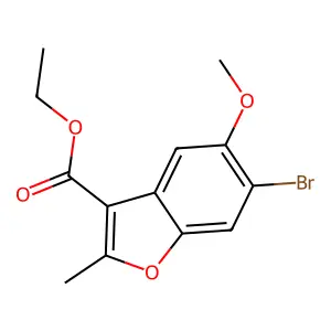 Ethyl 6-bromo-5-methoxy-2-methyl-1-benzofuran-3-carboxylate structure