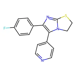 6-(4-Fluorophenyl)-2,3-dihydro-5-(4-pyridinyl)imidazo(2,1-b)thiazole structure