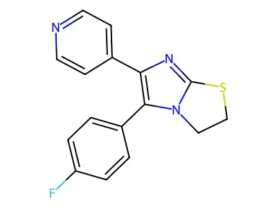 Imidazo(2,1-b)thiazole, 5-(4-fluorophenyl)-2,3-dihydro-6-(4-pyridinyl)- structure