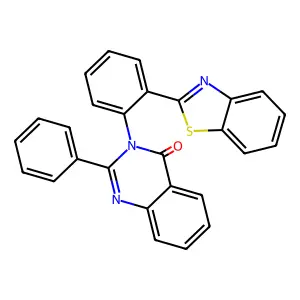4(3H)-Quinazolinone, 3-(2-(2-benzothiazolyl)phenyl)-2-phenyl- structure