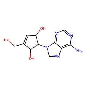 (1R,2S,3S)-2-(6-Amino-9H-purin-9-yl)-4-(hydroxymethyl)-4-cyclopentene-1,3-diol structure