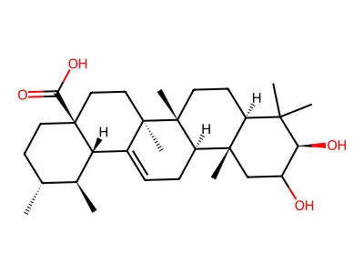 Urs-12-en-28-oic acid, 2,3-dihydroxy-, (3beta)- structure