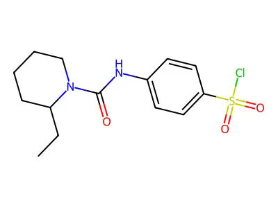 4-(2-Ethylpiperidine-1-carboxamido)benzene-1-sulfonyl chloride structure