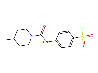 4-[(4-methylpiperidine-1-carbonyl)amino]benzenesulfonyl Chloride structure