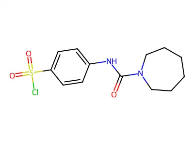 4-(Azepane-1-carboxamido)benzene-1-sulfonyl chloride structure