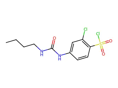 4-(Butylcarbamoylamino)-2-chlorobenzenesulfonyl chloride structure
