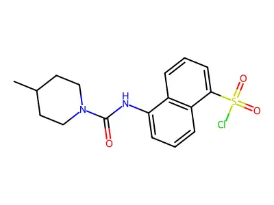 5-(4-Methylpiperidine-1-carboxamido)naphthalene-1-sulfonyl chloride structure