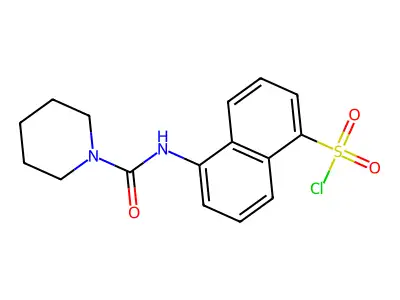 5-[(Piperidine-1-carbonyl)-amino]-naphthalene-1-sulfonyl chloride structure