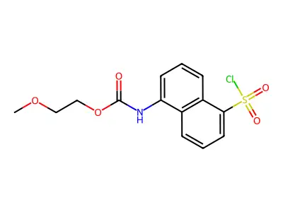 2-Methoxyethyl (5-(chlorosulfonyl)naphthalen-1-yl)carbamate structure