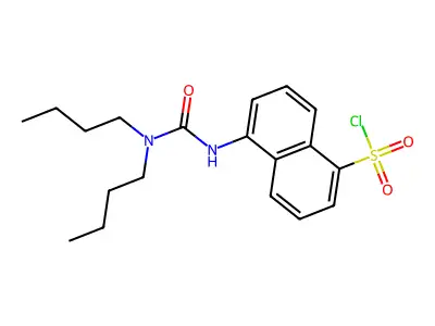 5-(dibutylcarbamoylamino)naphthalene-1-sulfonyl Chloride structure