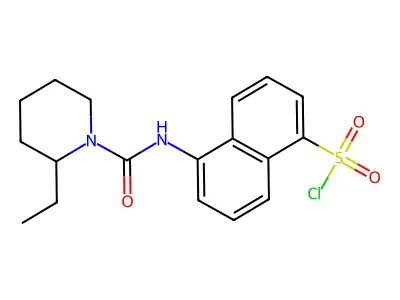 5-[(2-ethylpiperidine-1-carbonyl)amino]naphthalene-1-sulfonyl Chloride structure