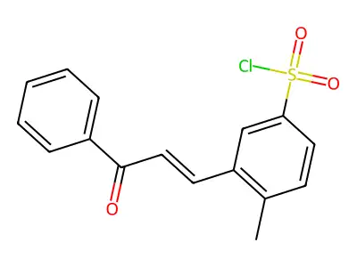 4-methyl-3-(3-oxo-3-phenyl-prop-1-enyl)benzenesulfonyl Chloride structure