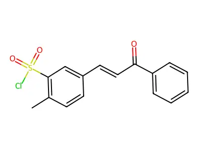 2-methyl-5-(3-oxo-3-phenyl-prop-1-enyl)benzenesulfonyl Chloride structure