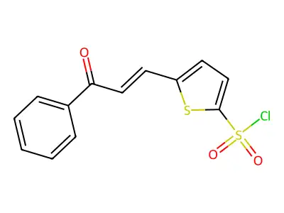 5-(3-oxo-3-phenyl-prop-1-enyl)thiophene-2-sulfonyl Chloride structure