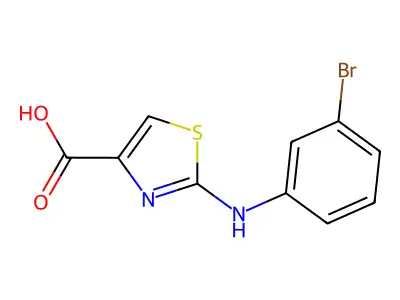2-(3-Bromo-phenylamino)-thiazole-4-carboxylic acid structure