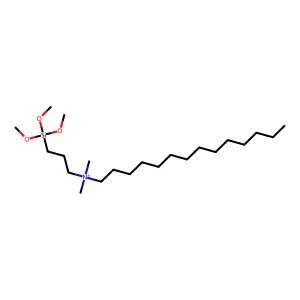 N,N-dimethyl-N-[3-(trimethoxysilyl)propyl]tetradecan-1-aminium structure
