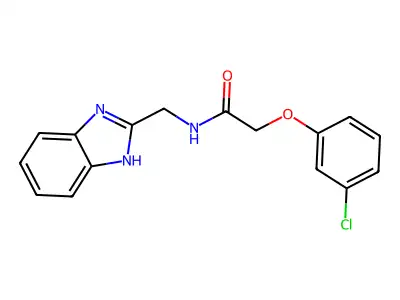 N-(1H-benzimidazol-2-ylmethyl)-2-(3-chlorophenoxy)acetamide structure