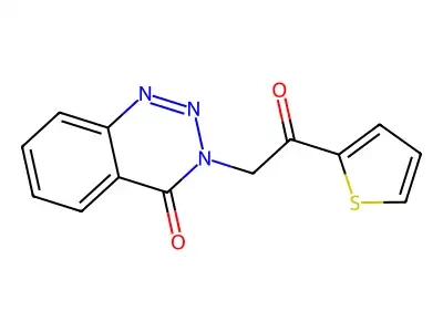 1,2,3-Benzotriazin-4(3H)-one, 3-[2-oxo-2-(2-thienyl)ethyl]- structure