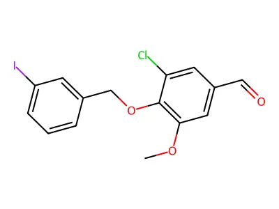 3-Chloro-4-[(3-iodobenzyl)oxy]-5-methoxybenzaldehyde structure