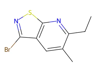 3-Bromo-6-ethyl-5-methylisothiazolo[5,4-b]pyridine structure