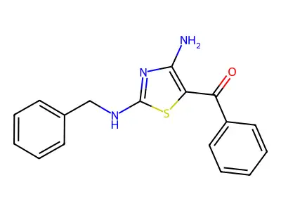 [4-Amino-2-(benzylamino)-1,3-thiazol-5-yl](phenyl)methanone structure
