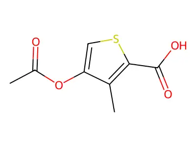 4-Acetyloxy-3-methylthiophene-2-carboxylic acid structure
