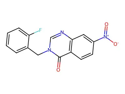 3-(2-fluorobenzyl)-7-nitroquinazolin-4(3H)-one structure