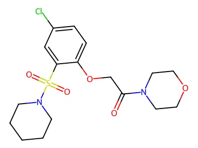 2-(4-Chloro-2-piperidin-1-ylsulfonylphenoxy)-1-morpholin-4-ylethanone structure