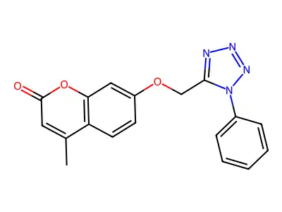 4-Methyl-7-[(1-phenyltetrazol-5-yl)methoxy]chromen-2-one structure