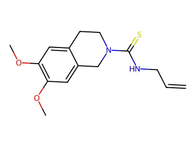 6,7-dimethoxy-N-(prop-2-en-1-yl)-3,4-dihydroisoquinoline-2(1H)-carbothioamide structure