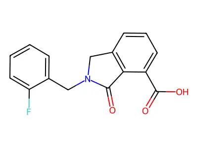 2-(2-Fluorobenzyl)-3-oxoisoindoline-4-carboxylic acid structure