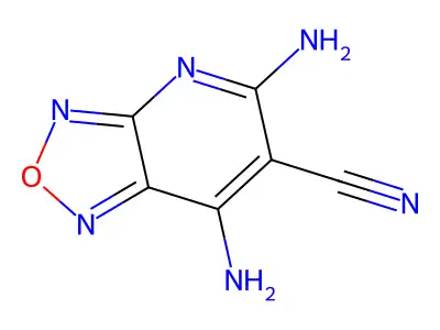 5,7-Diamino-[1,2,5]oxadiazolo[3,4-b]pyridine-6-carbonitrile structure