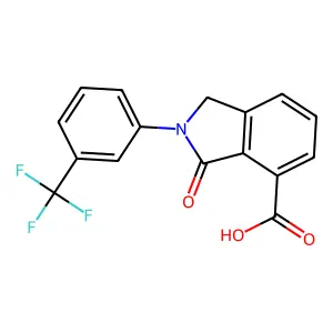 3-Oxo-2-(3-(trifluoromethyl)phenyl)isoindoline-4-carboxylic acid structure