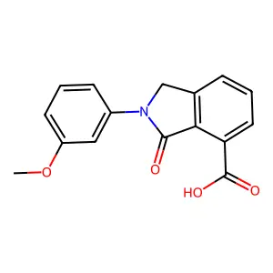 2-(3-Methoxyphenyl)-3-oxo-2,3-dihydro-1H-isoindole-4-carboxylic acid structure