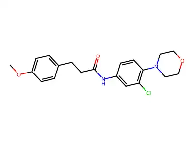 N-(3-chloro-4-morpholin-4-ylphenyl)-3-(4-methoxyphenyl)propanamide structure
