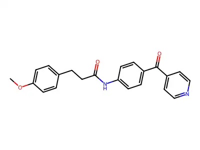 N-(4-isonicotinoylphenyl)-3-(4-methoxyphenyl)propanamide structure