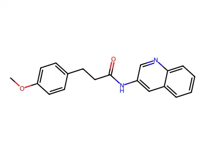 3-(4-methoxyphenyl)-N-quinolin-3-ylpropanamide structure