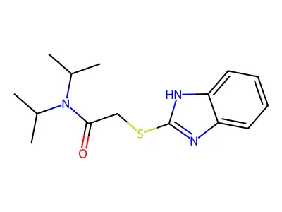 2-(1H-benzimidazol-2-ylsulfanyl)-N,N-di(propan-2-yl)acetamide structure