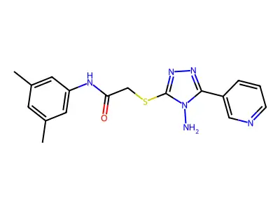 2-{[4-amino-5-(pyridin-3-yl)-4H-1,2,4-triazol-3-yl]sulfanyl}-N-(3,5-dimethylphenyl)acetamide structure