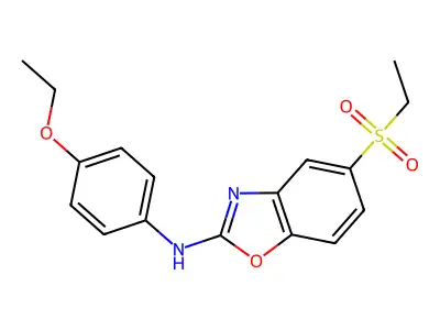 5-(ethanesulfonyl)-N-(4-ethoxyphenyl)-1,3-benzoxazol-2-amine structure
