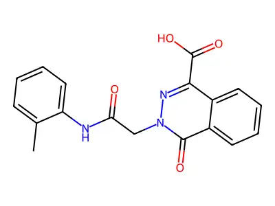 3-[2-(2-Methylanilino)-2-oxoethyl]-4-oxophthalazine-1-carboxylic acid structure