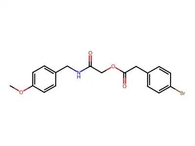 [2-[(4-Methoxyphenyl)methylamino]-2-oxoethyl] 2-(4-bromophenyl)acetate structure