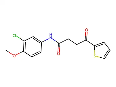 N-(3-chloro-4-methoxyphenyl)-4-oxo-4-thiophen-2-ylbutanamide structure