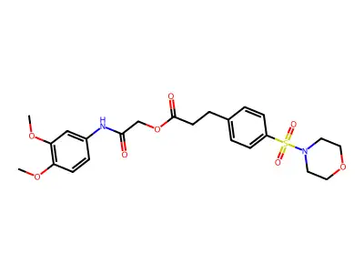 [2-(3,4-dimethoxyanilino)-2-oxoethyl] 3-(4-morpholin-4-ylsulfonylphenyl)propanoate structure