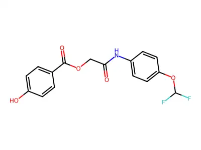 [2-[4-(Difluoromethoxy)anilino]-2-oxoethyl] 4-hydroxybenzoate structure