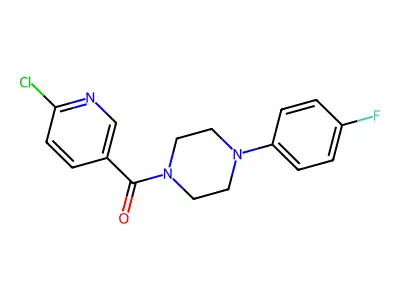1-(6-Chloropyridine-3-carbonyl)-4-(4-fluorophenyl)piperazine structure