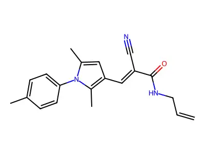 2-cyano-3-[2,5-dimethyl-1-(4-methylphenyl)-1h-pyrrol-3-yl]-n-(prop-2-en-1-yl)prop-2-enamide structure