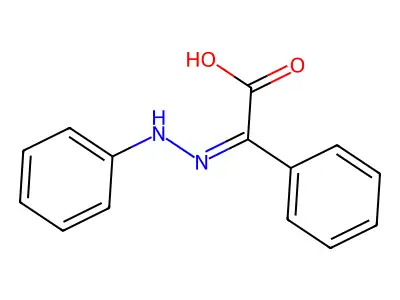 Benzeneacetic acid, a-(2-phenylhydrazinylidene)- structure