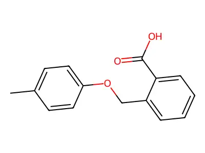 2-[(4-Methylphenoxy)methyl]benzoic acid structure