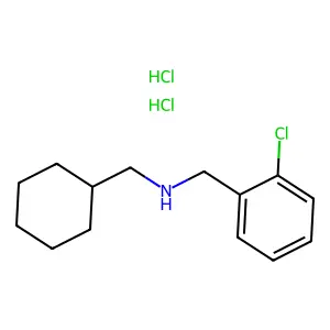 1-(2-Chlorophenyl)-N-(cyclohexylmethyl)methanamine--hydrogen chloride (1/2) structure